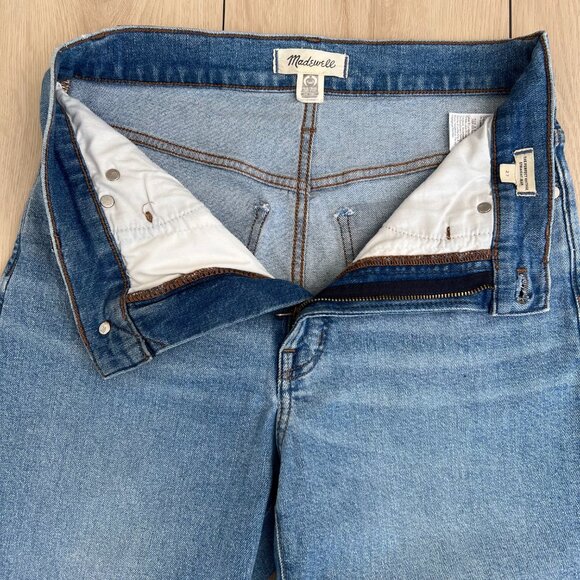 Madewell The Perfect Vintage Straight Crop Jean Montville Wash High Waisted (27) - Picture 4 of 16
